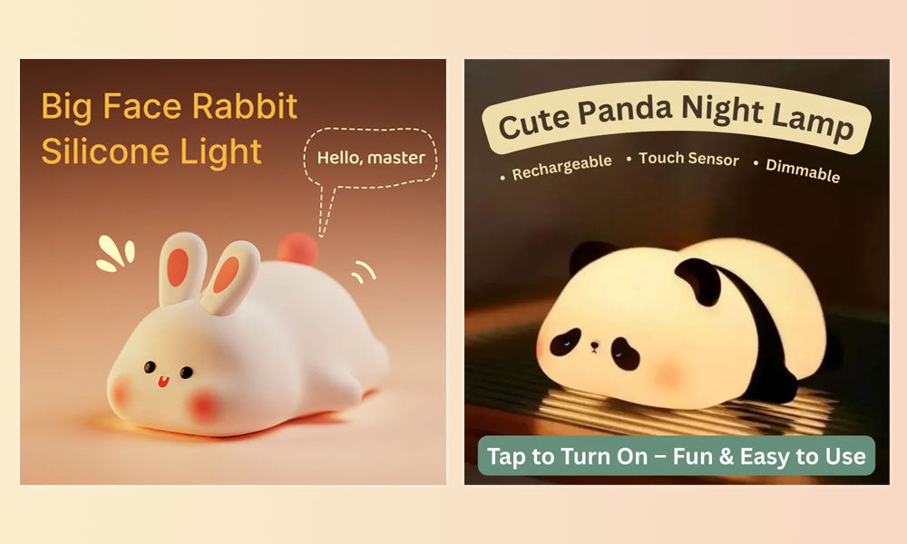 Cute Night Lamps in Pakistan – Bunny & Panda Lamps for Cozy Room Decor
