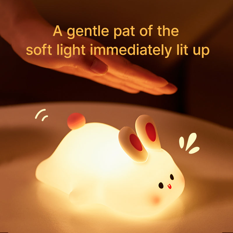 Cute Rabbit Night Light – Soft Silicone Touch Lamp for Kids | Home Decor Items In Pakistan