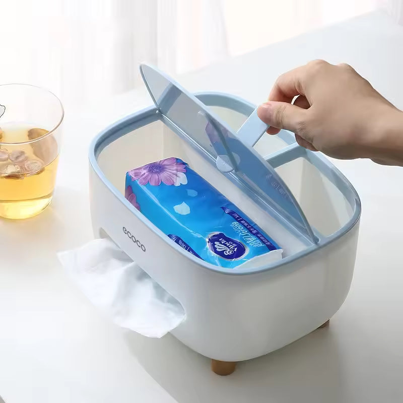 Multifunctional tissue box organizer remote control holder modern desk storage Pakistan