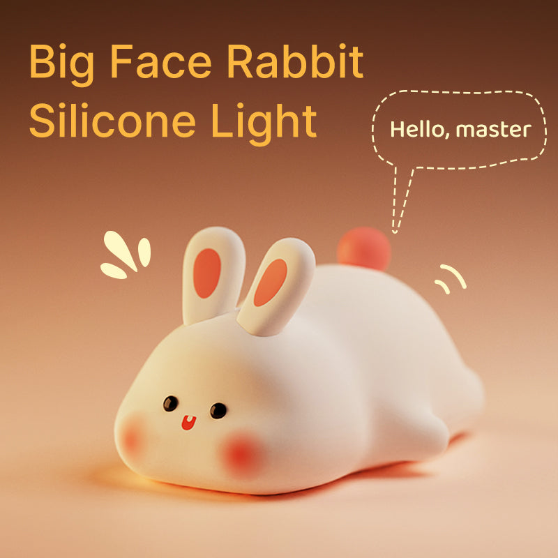 Cute Rabbit Night Light – Soft Silicone Touch Lamp for Kids | Home Decor Items In Pakistan