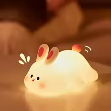 Cute Rabbit Night Light – Soft Silicone Touch Lamp for Kids | Home Decor Items In Pakistan