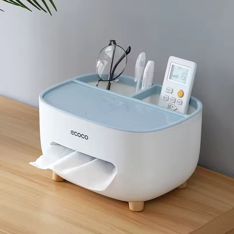 Multifunctional tissue box organizer remote control holder modern desk storage Pakistan