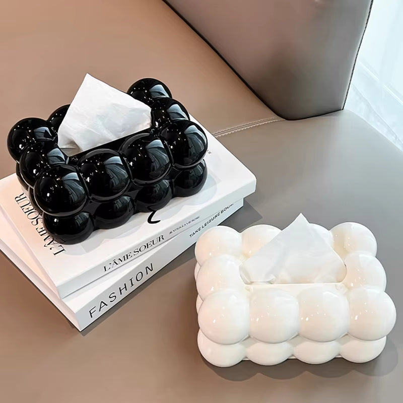 Bubble Tissue Box modern tissue holder black white aesthetic home decor Pakistan