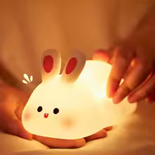 Cute Rabbit Night Light – Soft Silicone Touch Lamp for Kids | Home Decor Items In Pakistan