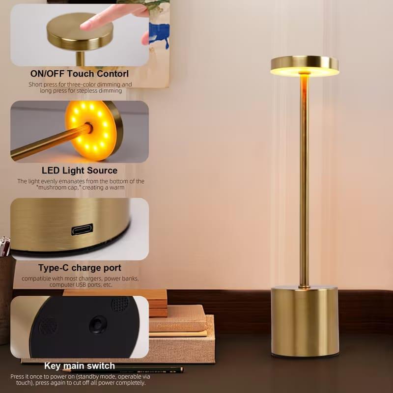 LED Table Lamp Touch Sensor USB Rechargeable Night Light | Modern Home Decor Items In Pakistan - Home Decor by Maryum
