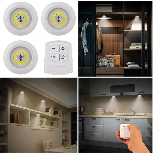 Wireless LED Push Light with Remote – Stick Anywhere Night Lamp | Home Decor Items In Pakistan - Home Decor by Maryum